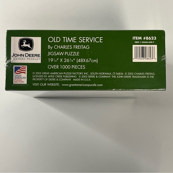 John Deere Puzzle Old Time Service 1000 Piece Jigsaw 19 1/4" X 26 5/8 #8623 New - Picture 5 of 6